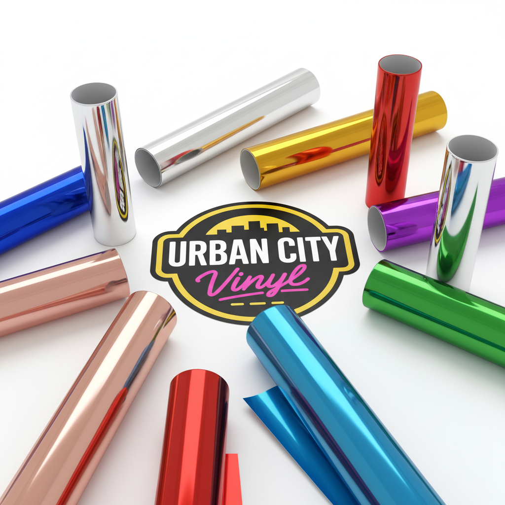 Self Adhesive Chrome Vinyl (30.5cm x 10ft Rolls)