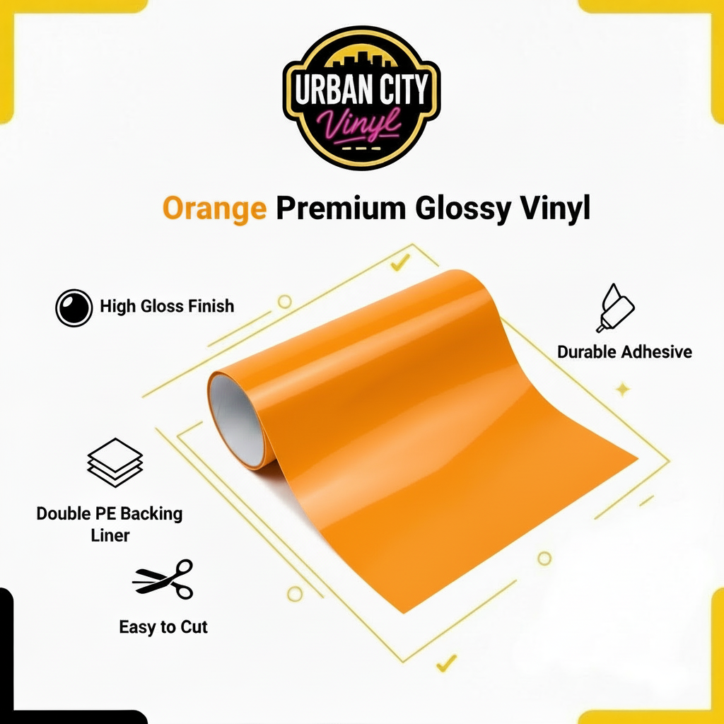 Branded orange vinyl features