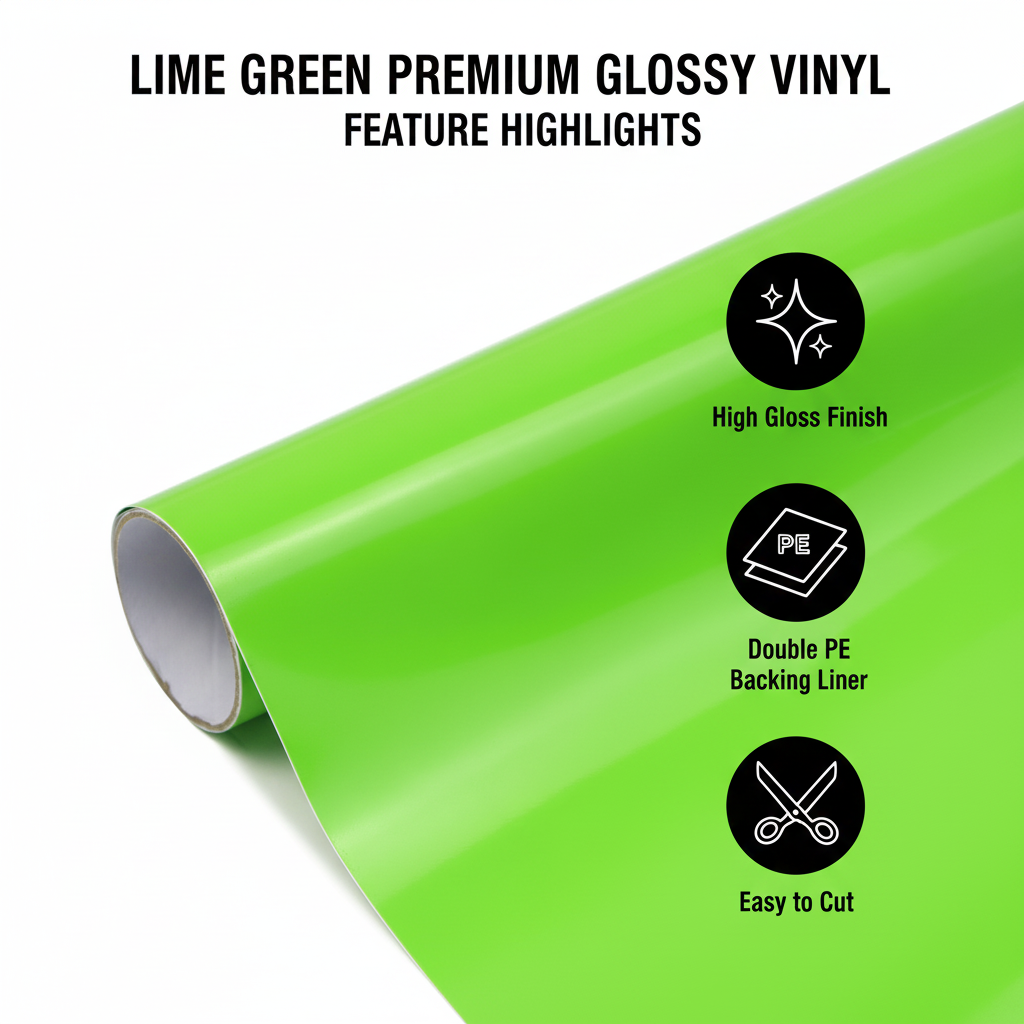Feature Highlights Infographic Lime Green