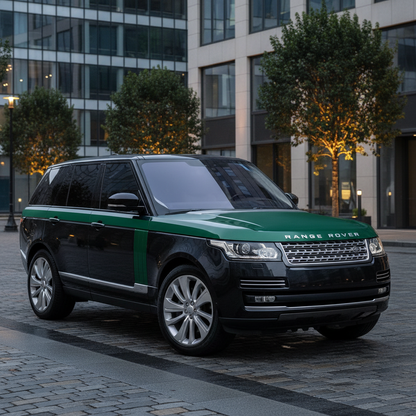 Forest Green Hood Wrap on Luxury SUV