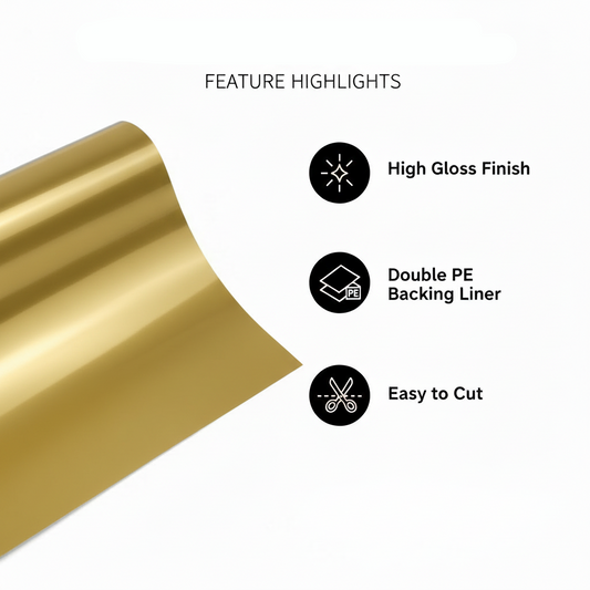 Gold Glossy Vinyl Feature Highlights
