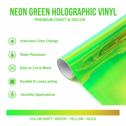 Neon green vinyl infographic