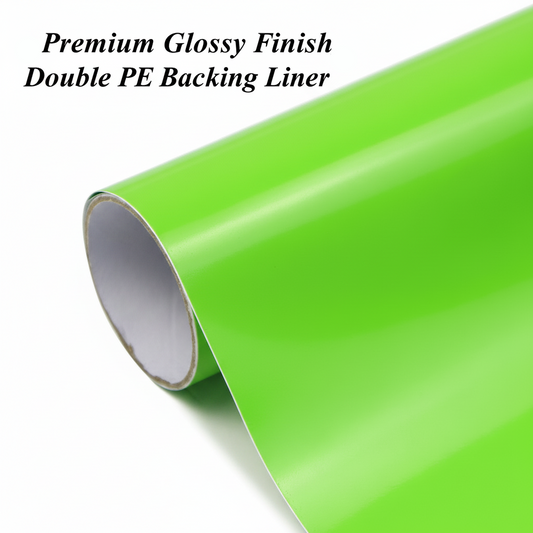 Premium Glossy Finish Showcase Lime Green