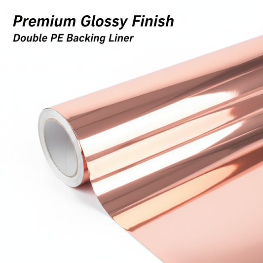 Premium glossy finish with lighter rose chrome