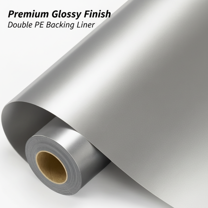 Premium silver glossy finish