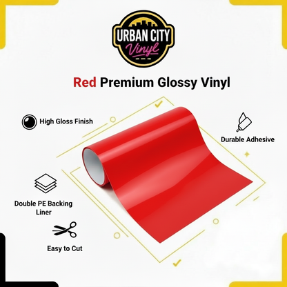Red Premium Glossy Vinyl features