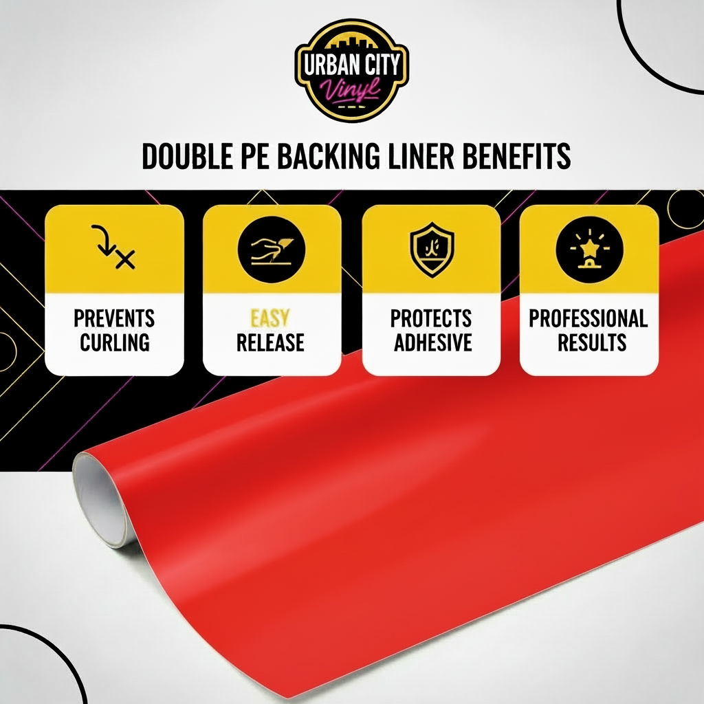 Red vinyl Double PE Backing Liner Benefits